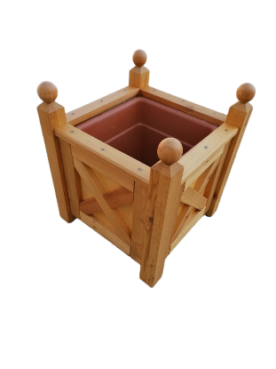 Bild von Blumenkiste Holz (ca. 43x43x50cm)