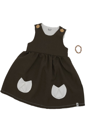 Zeige Details für Kleid - "Braun" mit passendem Armband Bild von Kleid - "Braun" mit passendem Armband