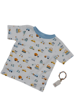 Zeige Details für Shirt - "Baufahrzeuge" mit passendem Armband Bild von Shirt - "Baufahrzeuge" mit passendem Armband