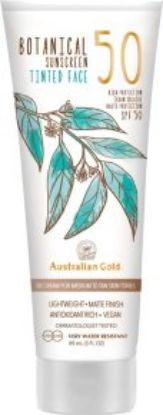 Picture of Australian Gold BOTANICAL Sunscreen SPF 50 Tinted Face medium skin tones