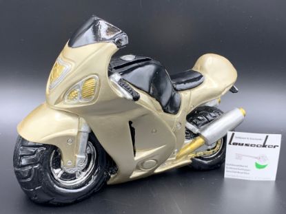 Bild von Sparkasse Motorrad gold