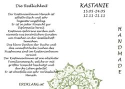 Picture of Lebensbaum Anhänger Kastanie / 15.05-24.05 / 12.11-21.11