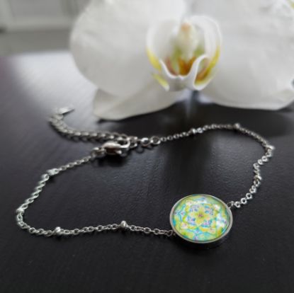 Show details for Mandala der Manifestation - Armkettchen aus Edelstahl Armkettchen, Schmuck, Mandala, Edelstahl, handemade
