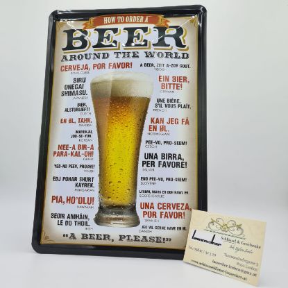 Bild von Blechschild "Beer Around The World"