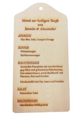 Holzbrett, Jausenbrett, Frühstücksbrett, Lasergravur