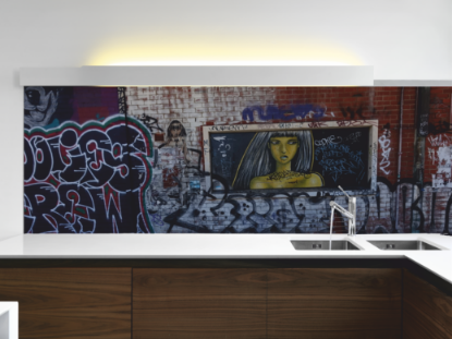 Zeige Details für Küchenrückwand LeeArts: "Graffiti Wall" - Individuelle Größe Bild von Küchenrückwand LeeArts: "Graffiti Wall" - Individuelle Größe