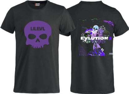 Zeige Details für Merchandising T-Shirt " LIL EVL Evlution 2 " schwarz Bild von Merchandising T-Shirt " LIL EVL Evlution 2 " schwarz