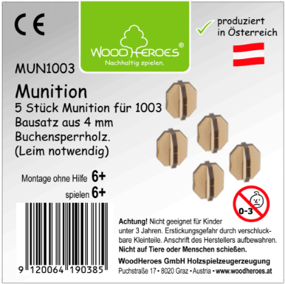 Bild von Mun1003 5x Kugelmunition groß