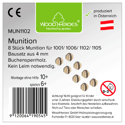 Bild von Mun1102 8x Kugelmunition klein