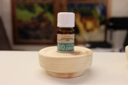Zeige Details für BIO Zirbenöl 10 ml 100% naturrein mit Tropfschale aus echtem Zirbenholz Bild von BIO Zirbenöl 10 ml 100% naturrein mit Tropfschale aus echtem Zirbenholz