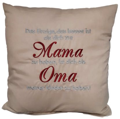 Picture of Kuschelkissen "Beste Oma", beige