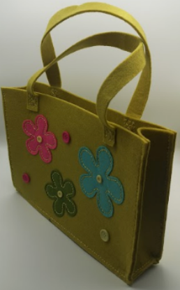 Bild von Handtasche mit Blumen