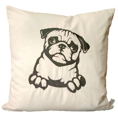 Bild von Kissen für Hundefreunde "Mops" 