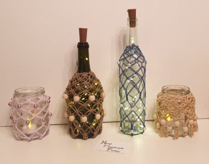 Bild von Lichterflasche Boho-Style