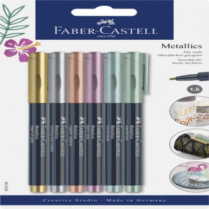 Picture of Faber Castell, Metallics Marker, 6 Farben