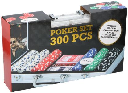 Picture of Pokerkoffer mit 300 Chips im Alu-Koffer, 38x21x6cm, 16353