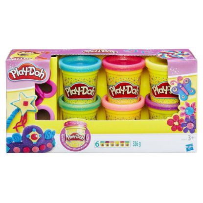 Picture of Hasbro, Play-Doh Glitzerknete 6er-Pack, Play-Doh, 62x208x114cm, A5417EU9