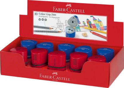 Picture of Faber-Castell, Dosenspitzer 3 in 1, Grip 2001 rot/blau ROT_BLAU