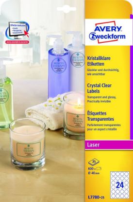 Picture of Avery Zweckform, Etiketten, Crystal Clear, Transparent