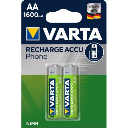 Bild von Varta, Recharge Accu Phone AA 1600mAh Blister 2