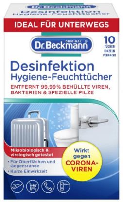 Bild von Dr. Beckmann, Desinfektion Hygiene Feuchttücher 10St  