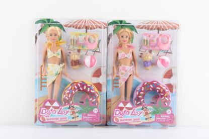 Picture of ToyToyToy, Lucy Puppe Beachgirl, 29cm, gelb/pink, 8473