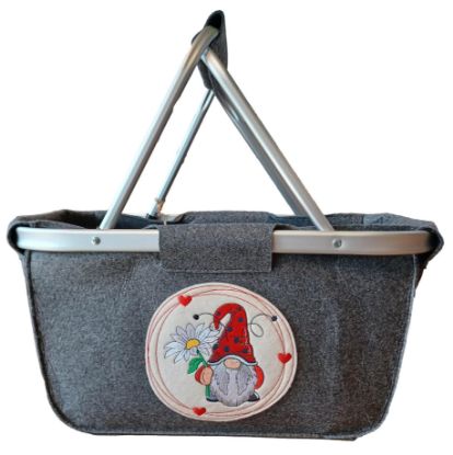 Bild von Einkaufskorb aus Filz "Gnome-Blümchen"