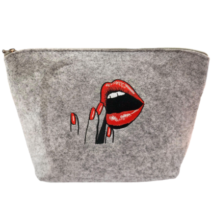 Zeige Details für Beauty-Tasche, Toiletttasche, Krims-Krams Tasche aus Filz "Lippen" Bild von Beauty-Tasche, Toiletttasche, Krims-Krams Tasche aus Filz "Lippen"