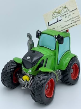Bild von Sparkasse Traktor grün
