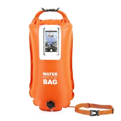 Picture of ToyToyToy, Sicherheits-Schwimmboje mit Smartphone Tasche, 36x72 cm, neon-orange, 36x72 cm, 59005
