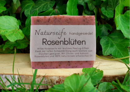 Bild von Naturseife ROSENBLÜTEN handgesiedet 120g