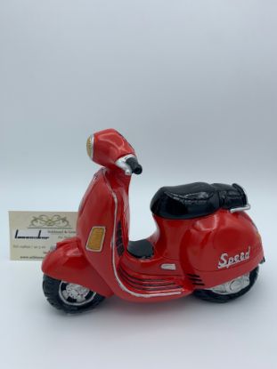 Bild von Sparkasse Motorroller rot Vespa-Style 