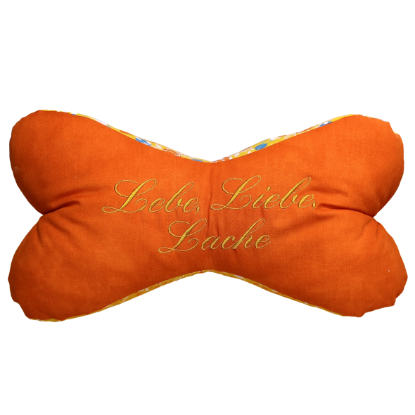 Bild von Nackenkissen / Leseknochen "Lebe, Liebe, Lache" 