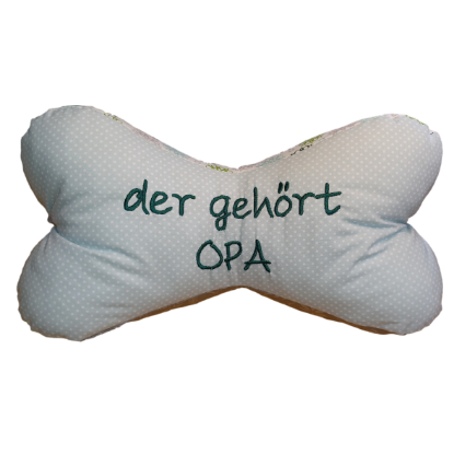 Bild von Nackenkissen / Leseknochen "der gehört Opa" 