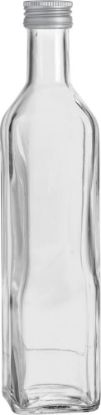 Picture of R, Flasche 4Kant klar/Schraubver. PP31,5si, Maraska, 500ml, silber