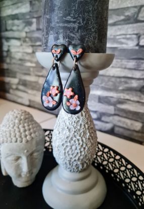 Bild von Statement Ohrringe 🖤 Polymer Clay 
