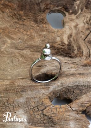 Bild von Ring „Balance-Steine“ Sterling-Silber