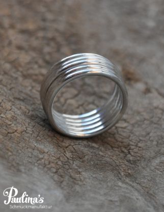 Zeige Details für Silberring mit Rillen Bild von Silberring mit Rillen