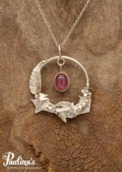 Bild von Kettenanhänger mit Turmalin pink und Sterling-Silber