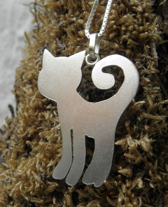 Zeige Details für Silber Ketten-Anhänger Katze Bild von Silber Ketten-Anhänger Katze