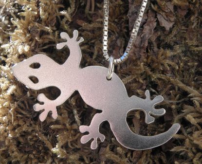 Zeige Details für Ketten-Anhänger Gecko Silber Bild von Ketten-Anhänger Gecko Silber