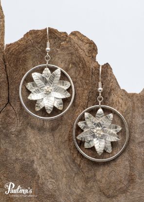 Bild von Ohrgehänge „Poinsettia“ aus Sterlingsilber