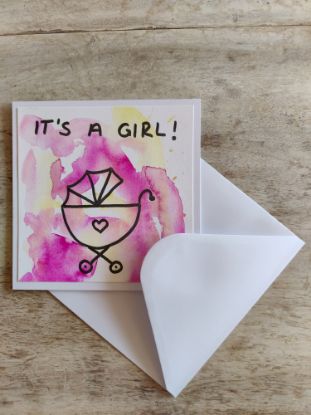 Grußkarte "It's a girl"