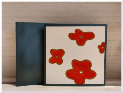 Grußkarte "Rote Blümchen 2"