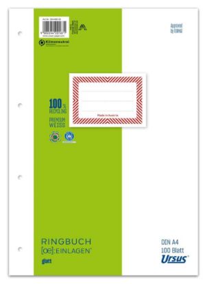 Picture of OE, Ringbucheinlagen, A4, 100 Blatt  GLATT