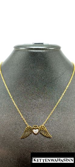 Picture of  Edelstahlkette in Gold mit Schutzengel