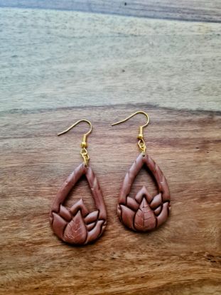 Bild von Statement Ohrringe 🤎 Polymer Clay 