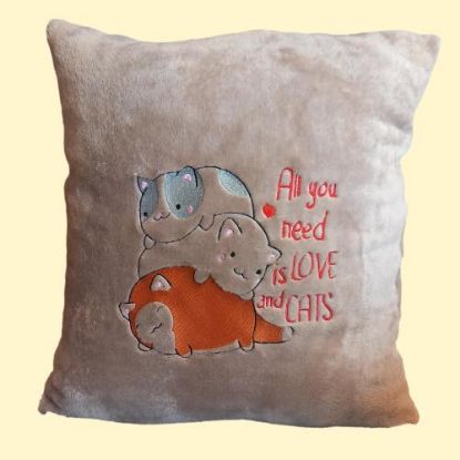 Bild von Kuschelkissen "All you need..." 40x45cm