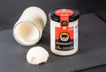 Zeige Details für Schweine-Fett, 350g - pro 1 Glas - Vorbestellung bis Donnerstag 11:00 Uhr Bild von Schweine-Fett, 350g - pro 1 Glas - Vorbestellung bis Donnerstag 11:00 Uhr