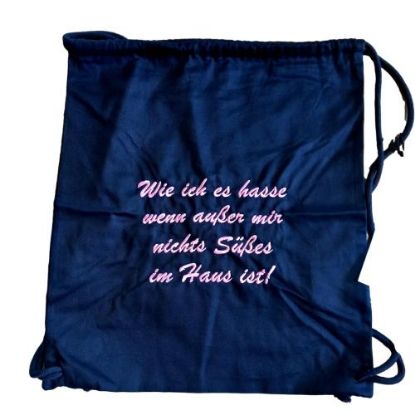 Bild von Freizeitbeutel "SÜSS", navy mit Neonpink